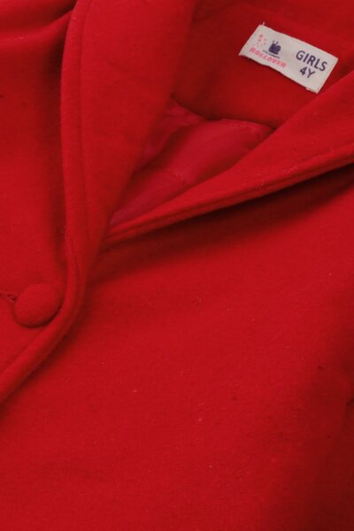 Girls Red Felt Coat