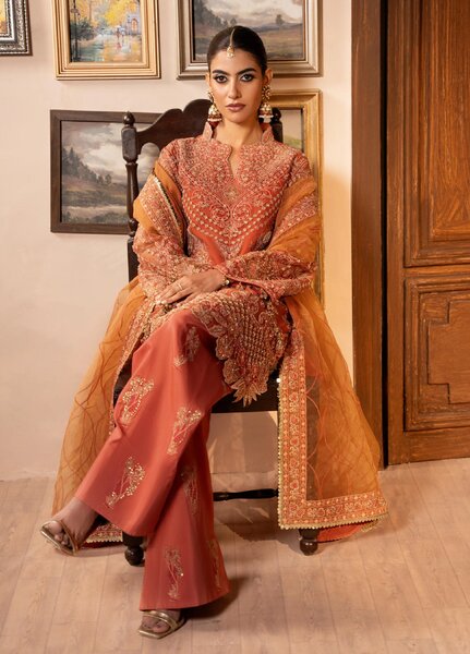 Push Pawan by Zarizaa Unstitched Embroidered Organza 3 Piece Suit ZZ26UPP D-3O Tarannum - Wedding Collection