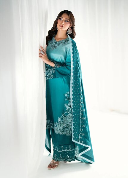 Efsun by Sahane Women RTW Embroidered Sheesh Silk 3 Piece Suit FP8808 Elysian Festive Collection