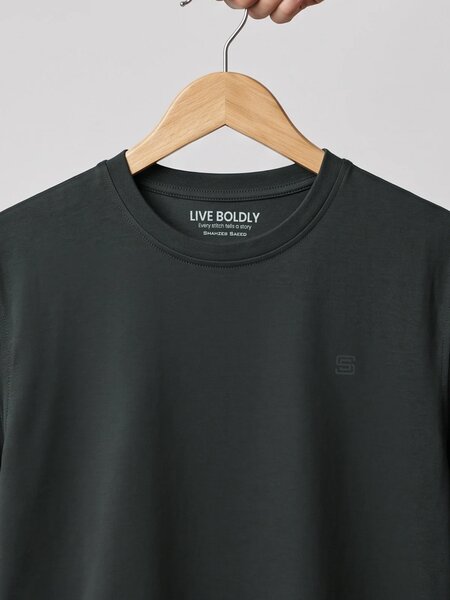 Olive Stretchable T-Shirt (TEE-492)