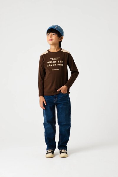Boys Unlimited Adventure Chocolate Jersey Tee