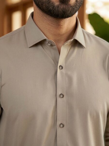 Khaki Designer Shalwar Kameez (SK-669)