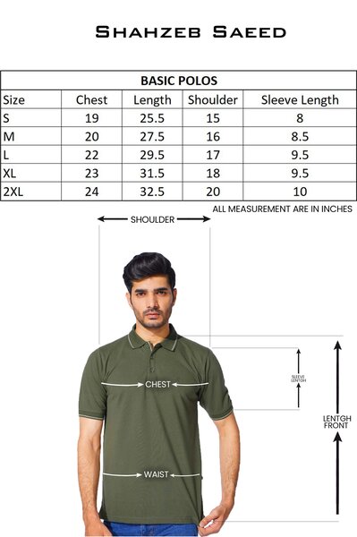 White Plain Contrast Tipping Half Sleeves Polo T-Shirt (POLO-841)