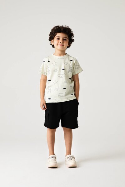 Boys Ocean Creature Printed T-shirt