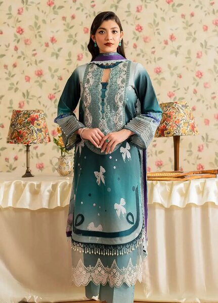 Asifa and Nabeel Embroidered Lawn Suits Unstitched 3 Piece AN25MV MSLV25-09 Jal - Summer Collection