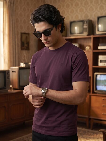 Maroon Basic T-Shirt (TEE-511)