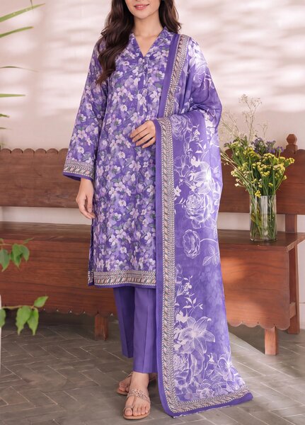 VS Textiles Unstitched Printed Lawn 3 Piece Suit VS26UL D-07 - Casual Collection
