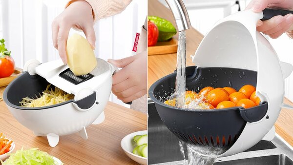 Home.co- Vegetable Cutter with Drain Basket