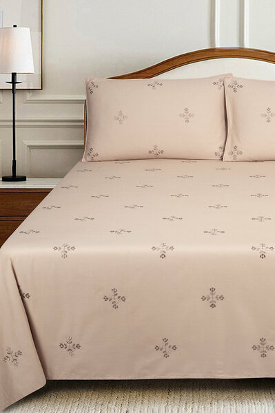 Amber Light T-150 Embroidered Bed Sheet Set