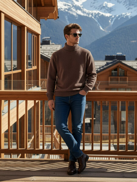 Dark Brown Men’s High Neck (TNS-012)