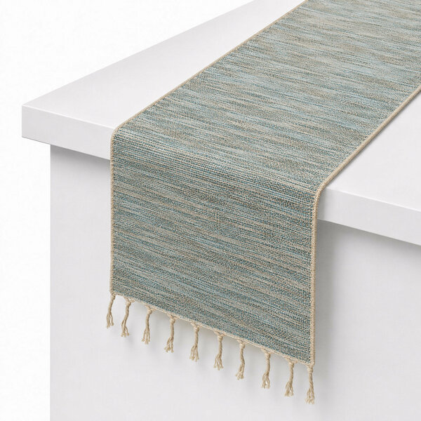 Grey Texture Woven Table Runner – 14 x 72 Inches