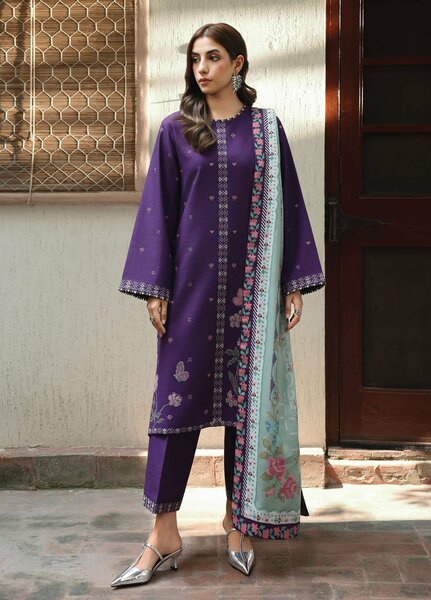 The Heirloom by Seran Unstitched Embroidered Khaddar 3 Piece Suit SN26UTH Liora D-01 - Casual Collection
