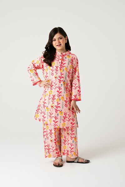 Garden Bloom Cotton Kurta Set - 2pc