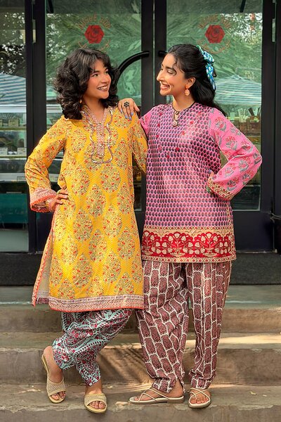 Stitched Printed Fancy Dobby Shirt+ Shalwar