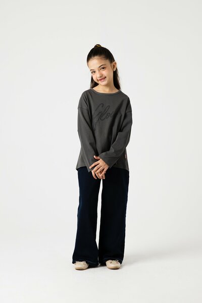 Girls Charcoal Muse Drop Tee