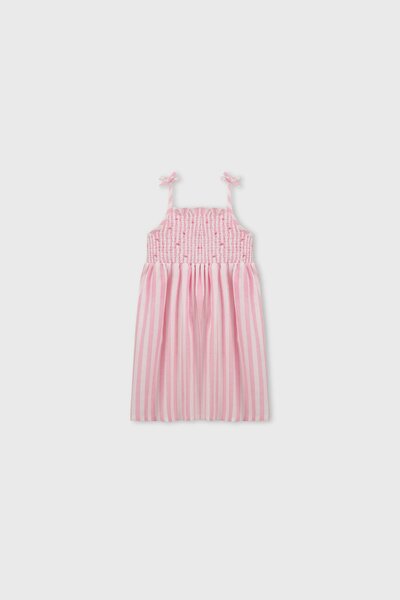 Blush Stripe Blossom Dress