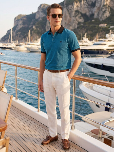 Dark Teal Bird Eye Polo T-Shirt (POLO-1166)