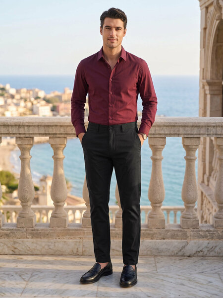 Black Smart Fit Chino Pant-73