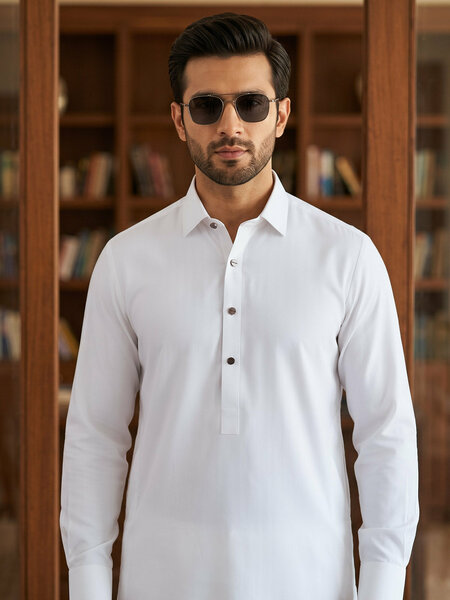 White Designer Shalwar Kameez (SK-735)