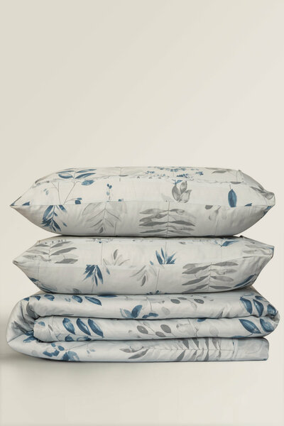 Leaf Imprint T-200 Quilt Cover Set