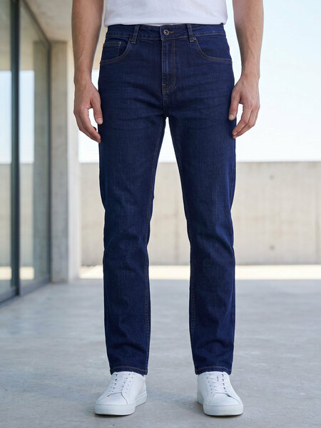 Dark Blue Straight Fit Jeans 59