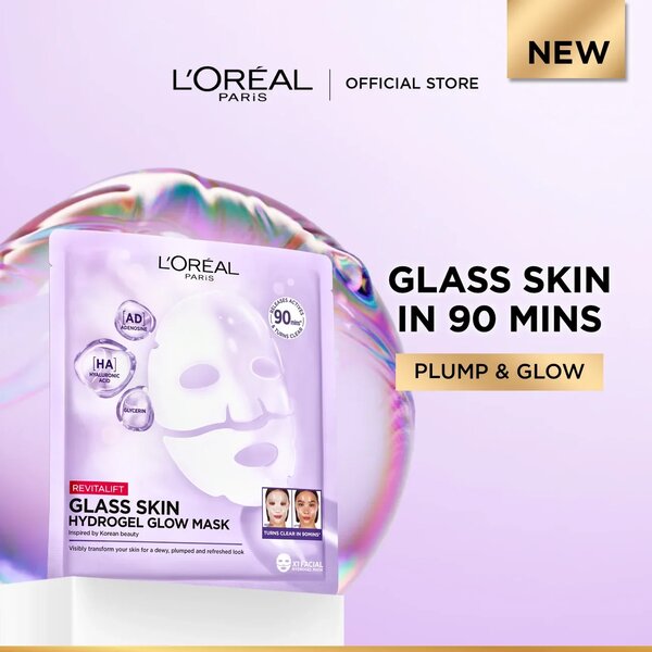 Loreal Paris Revitalift Glass Skin Hydrogel Glow Mask