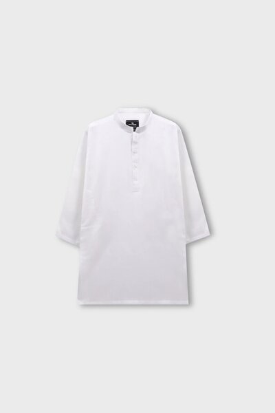Boys Classic White Cotton Kurta