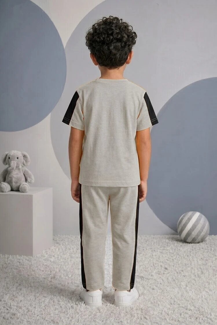 Tiny Teens Kid's Contrast Panel Twin Set