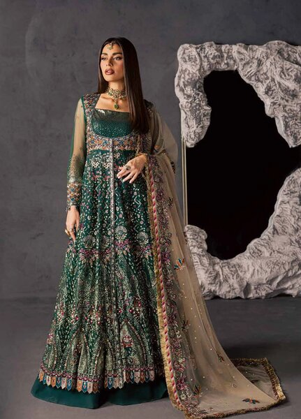 Muse Formal by Nureh Unstitched Embroidered Net 4 Piece Suit NU26UMF NFM-01 - Wedding Collection