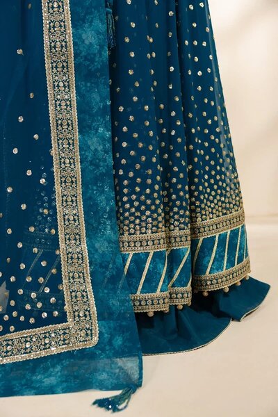 Meraki by Zarif Unstitched Embroidered Chiffon 3 Piece Suit ZR26UCM  ZENIA 08 - Festive Collection