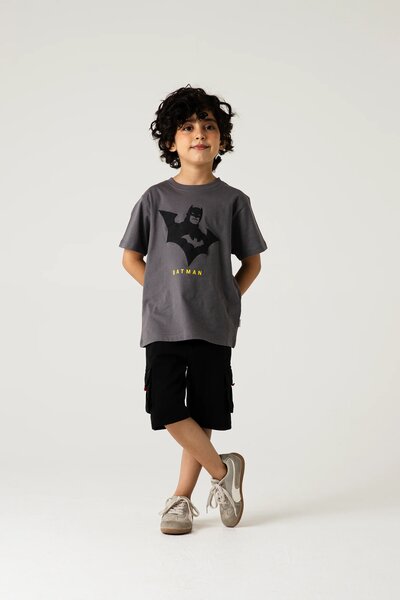 Boys Bat Emblem Graphic T-Shirt