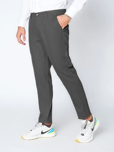Dark Grey Smart Fit Chino Pant-52