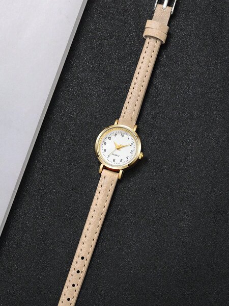 Shein - 1pc Women's Elegant Minimalist Small Dial Quartz Wrist Watch, Fashion & Chic (Watch Box Not Included)