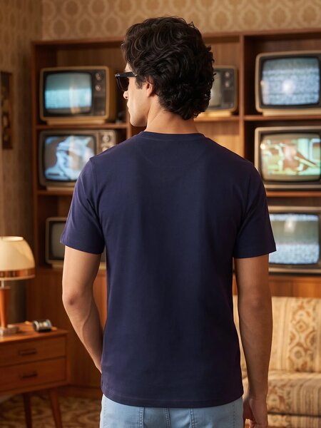Navy Blue Basic T-Shirt (TEE-512)