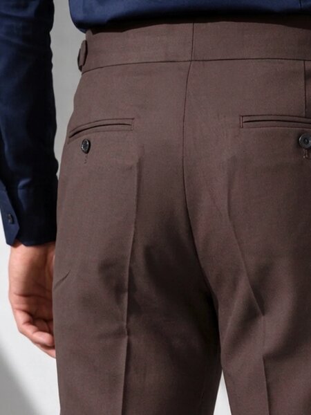 Dark Brown Imported Gurkha Pant  (FDT-479)