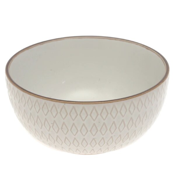 White Ceramic Serving Bowl – 5.5 Inch Textured Tableware Essential