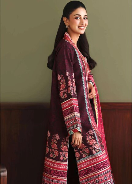 Nirvana by Mushq Unstitched Printed Raw Silk 3 Piece Suit MU26UNR Day Dreamer HUNPS260105 - Festive Collection