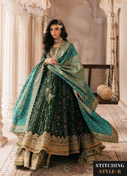 AIK Atelier Unstitched Embroidered Chiffon 3 Piece Suit AIK26UAW D-04 - Wedding Collection