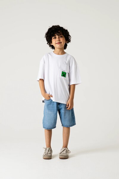 Boys Minecraft Drop Shoulder Tee