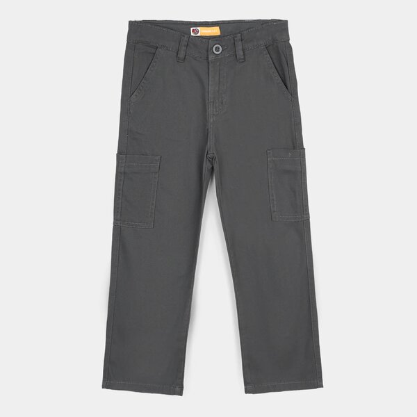 Boys Cotton Twill Pant – Dark Grey