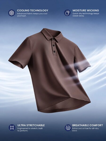 Dark Brown Performance Polo (POLO-1340)