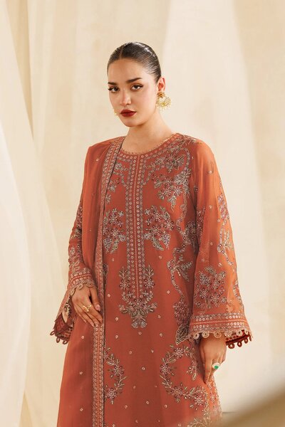 Sireine by Alizeh Fashion Unstitched Embroidered Chiffon 3 Piece Suit AF26UCS AF-CH-2298-GLIMMER - Festive Collection
