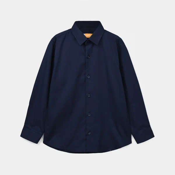 Boys Cotton Poplin Formal Shirt (Navy)