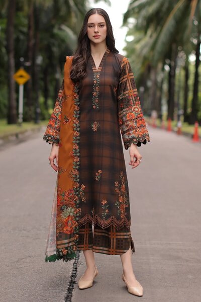 Aniiq by Charizma Unstitched Embroidered Linen 3 Piece Suit CHR26UAL ANW7-15 - Casual Collection