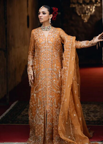 Mehermaah by Florent Embroidered Organza Suits Unstitched 3 Piece FL25MU Zarposh - Formals Collection