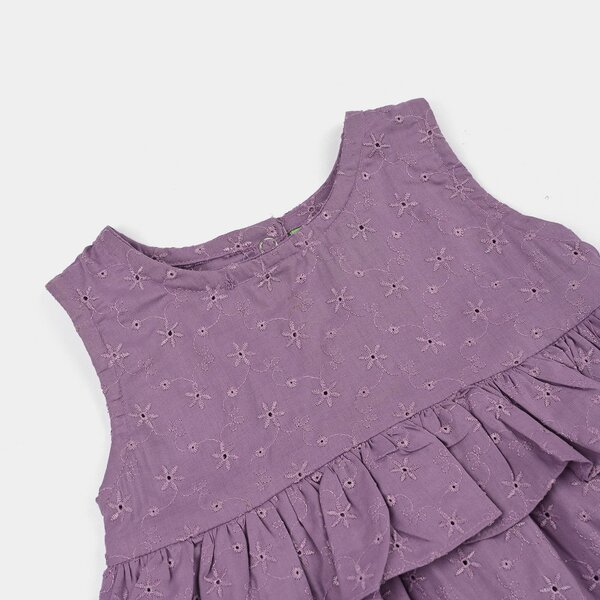 Infant Girls Chikankari 2Pc Suit- Lavender