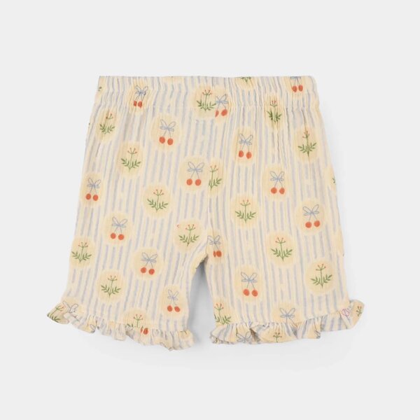 Infant Girls Cotton Shorts (Ruffle Hem) - Multi