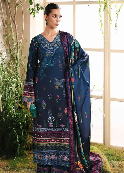 Silah by RajBari Embroidered Raw Silk Suits Unstitched 3 Piece RB25SE D-02 - Festive Collection