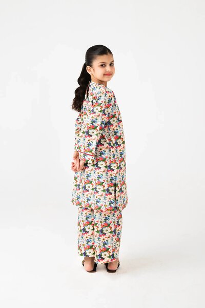 Multicolor Floral Printed Cotton Kurta Set