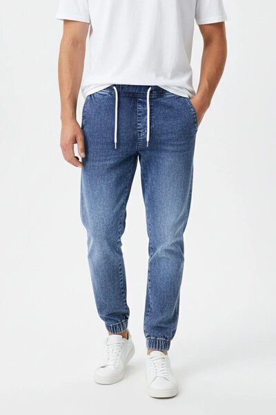 JL Men's Denim Jogger Pants